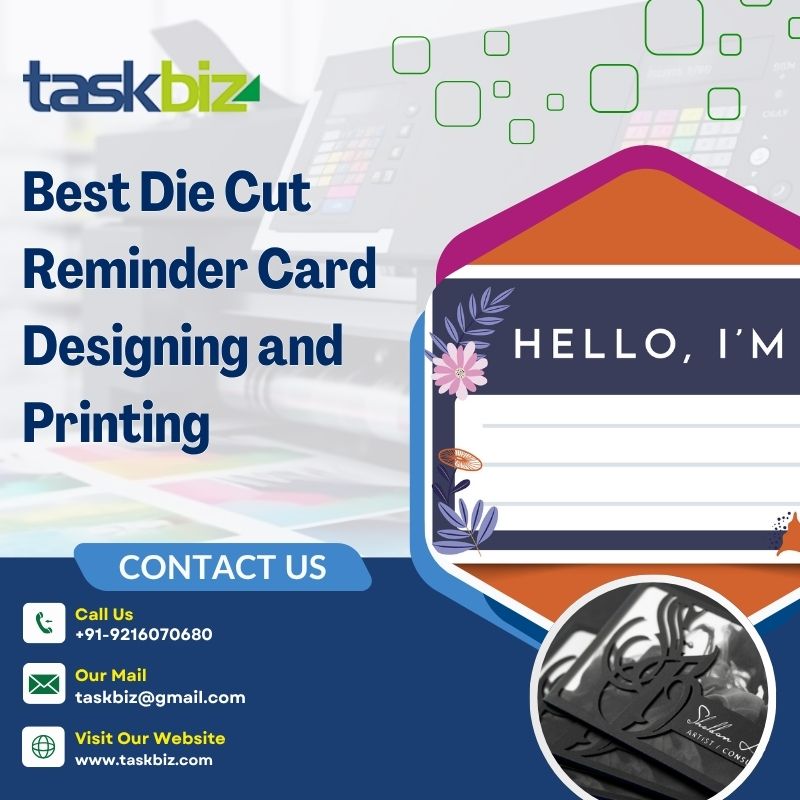 Die Cut Reminder Card Designing and Printing Services 