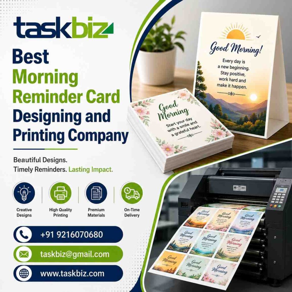 Best Morning Reminder Card Designing and Printing Company