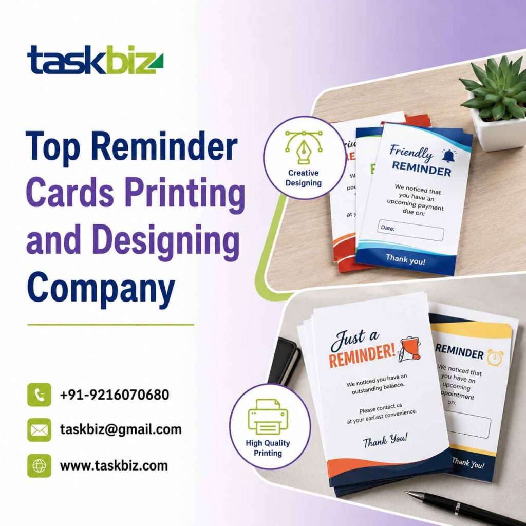 Top Reminder Cards Printing and Designing Company